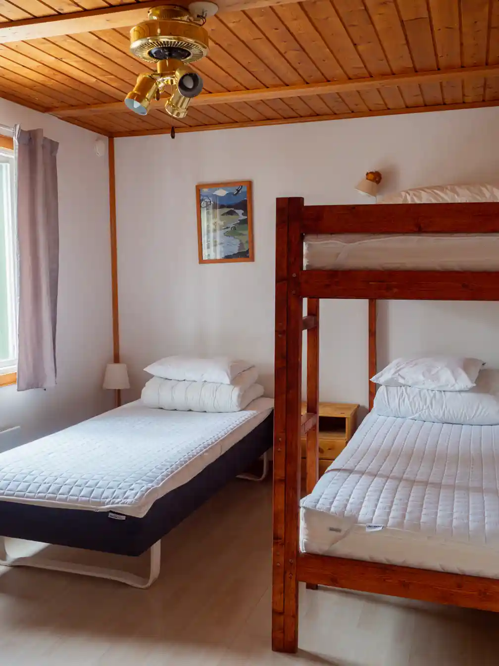 Bedroom 2 with a bunk bed and a single bed