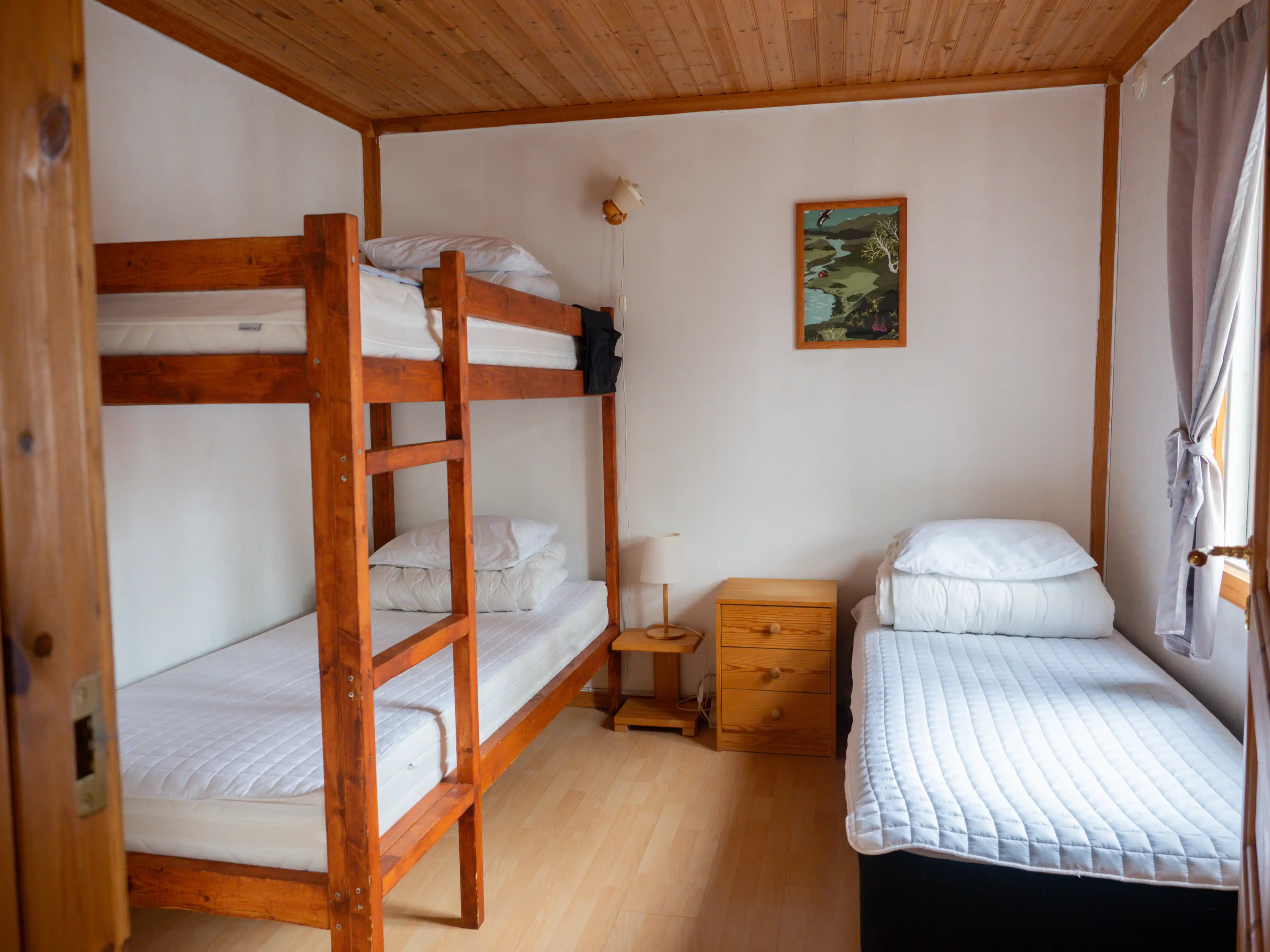 Bedroom 1 with a bunk bed and a single bed