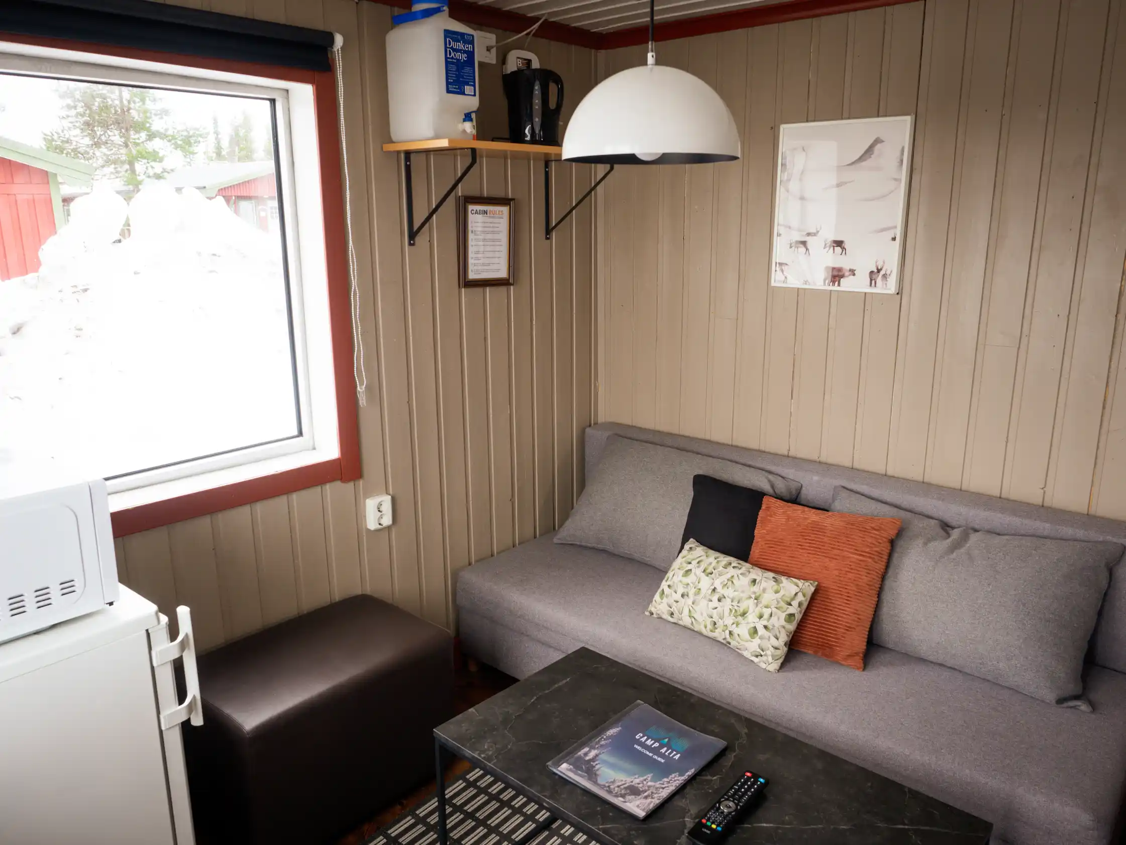 Sofa bed and a coffee table