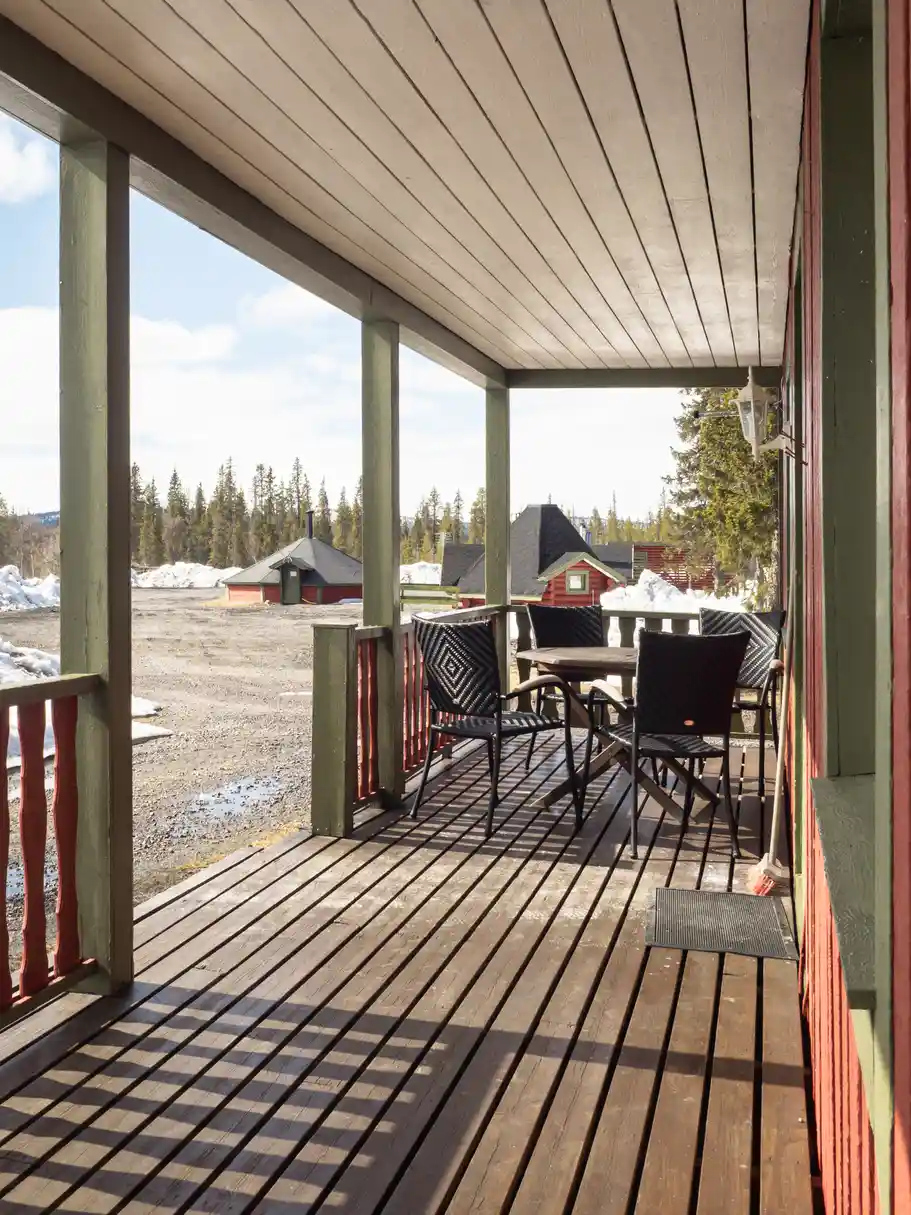 Large lakefront balcony