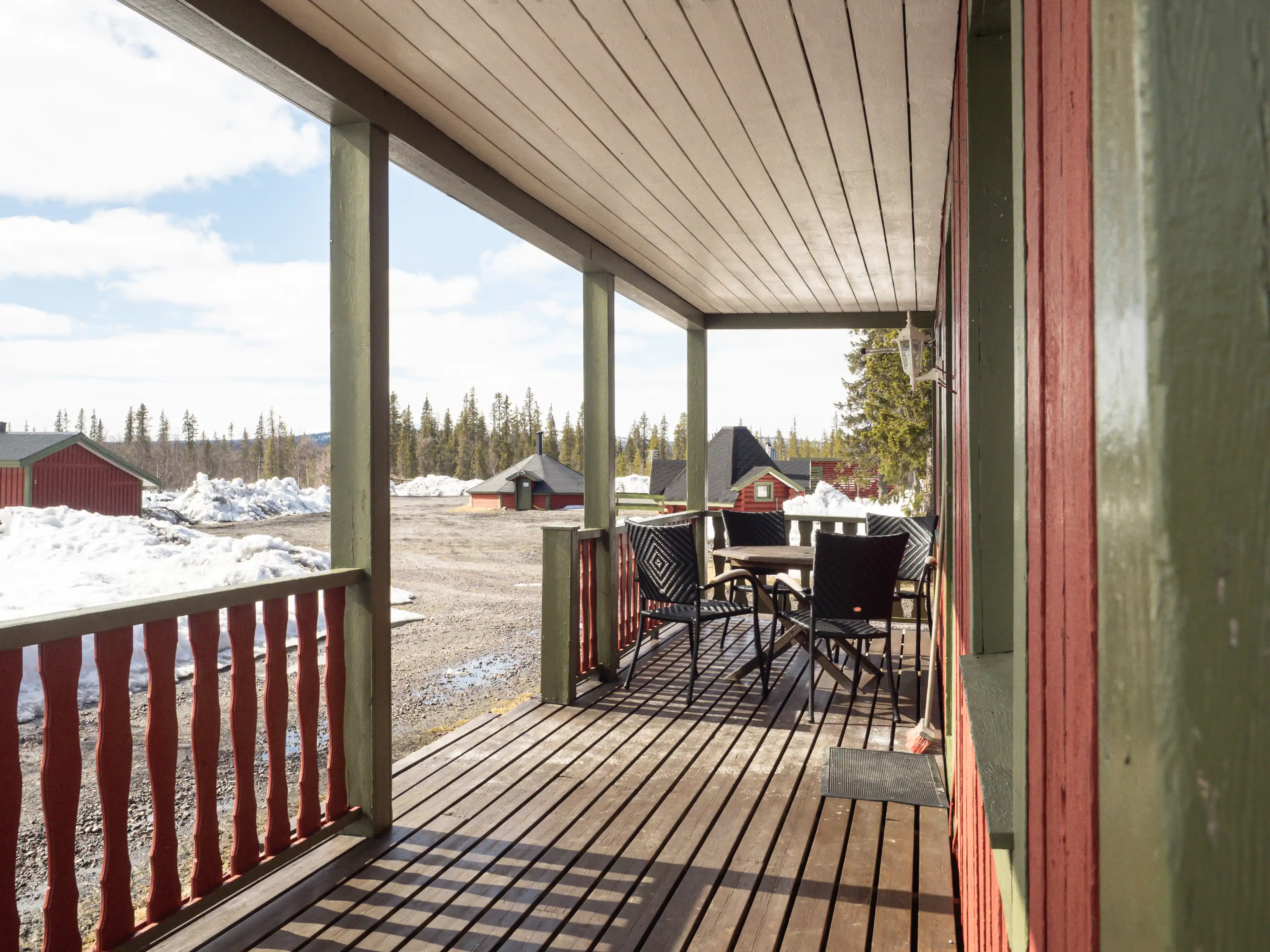 Large lakefront balcony