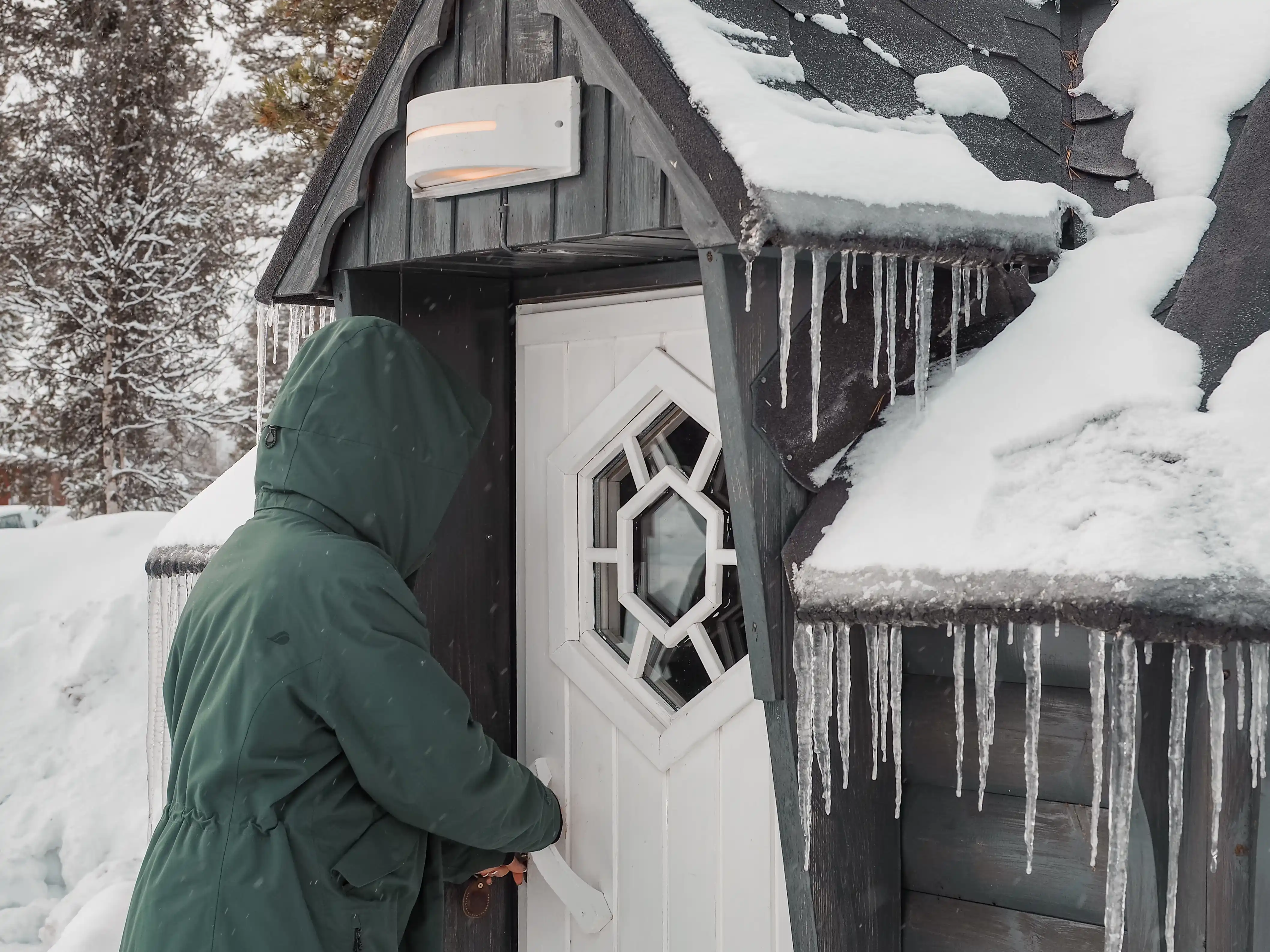 Cabin from the outside